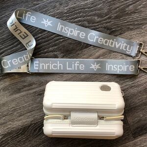 Bytedance (TikTok) White Travel Hardshell Crossbody with Gray Interior